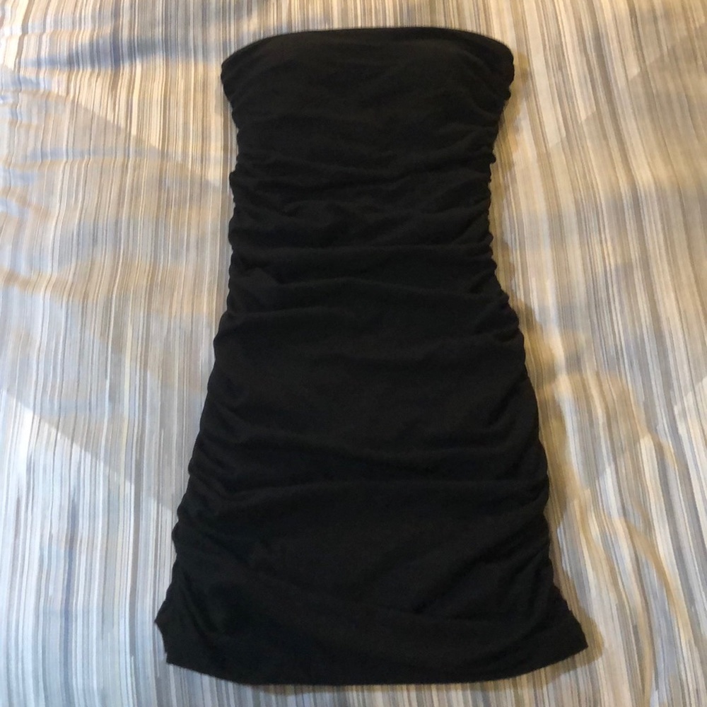 Express Strapless Ruched Mini Dress